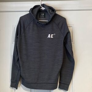 American Eagle Gray Waffle Knit Hoodie S
